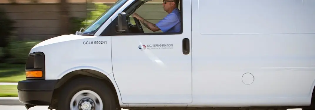 KIC Refrigeration service vehicle serving Elizabethton area